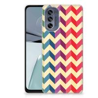 Motorola Moto G62 5G | TPU bumper | Zigzag Multi Color