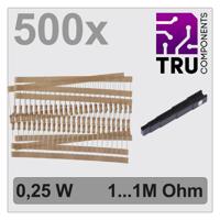 TRU COMPONENTS TC-12888464 T22P059 Koolfilmweerstand assortiment Axiaal bedraad 0.25 W 5 % 500 stuk(s)