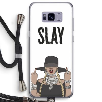 Slay All Day: Samsung Galaxy S8 Plus Transparant Hoesje met koord