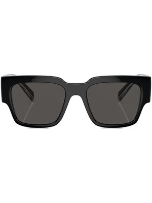 Dolce & Gabbana Eyewear lunettes de soleil carrées à logo imprimé - Noir