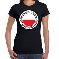 Verkleed T-shirt voor dames - Polen - zwart - supporter - themafeest