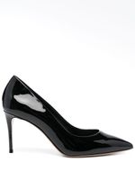 Casadei Scarlet Tiffany 80mm patent-finish pumps - Noir