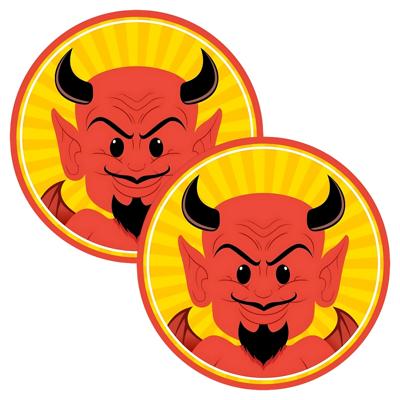 Halloween bierviltjes - 20x stuks - duivel - karton - dubbelzijdig