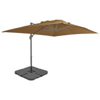 VidaXL Parasol met draagbare voet taupe - thumbnail