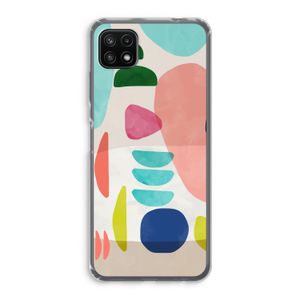 Bold Rounded Shapes: Samsung Galaxy A22 5G Transparant Hoesje