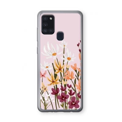 Painted wildflowers: Samsung Galaxy A21s Transparant Hoesje