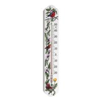 TFA Thermometer - bloemen - kunststof - XL - wit - 50 x 9.2 cm - tuindecoratie