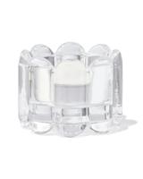 HEMA Theelichthouder glas XS ribbel transparant (transparant)
