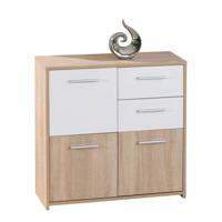 Leen Bakker - Dressoir Eboli - 77x77x30 Cm - Melamine - Bruin