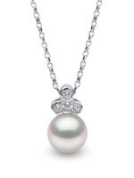 Yoko London collier Trend en or blanc 18ct orné de perles d'eau douce et de diamants - Argent