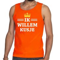 Oranje Ik Willem kusje tanktop / mouwloos shirt heren
