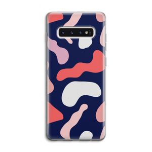 Memphis Shapes Pink: Samsung Galaxy S10 4G Transparant Hoesje