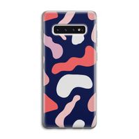Memphis Shapes Pink: Samsung Galaxy S10 4G Transparant Hoesje Memphis Shapes Pink: Samsung Galaxy S10 4G Transparant Hoesje