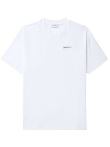 Off-White t-shirt en coton à rayures Diag brodées - Blanc