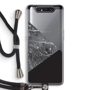 Combinatie marmer: Samsung Galaxy A80 Transparant Hoesje met koord