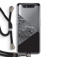 Combinatie marmer: Samsung Galaxy A80 Transparant Hoesje met koord