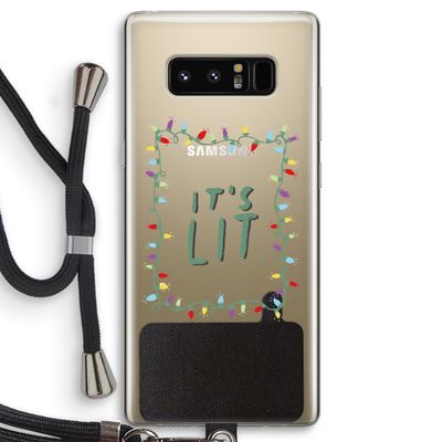 It's Lit: Samsung Galaxy Note 8 Transparant Hoesje met koord