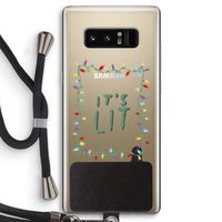 It's Lit: Samsung Galaxy Note 8 Transparant Hoesje met koord