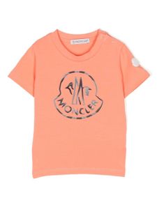 Moncler Enfant t-shirt en coton à logo imprimé - Orange