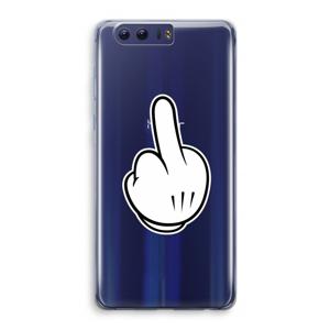 Middle finger black: Honor 9 Transparant Hoesje