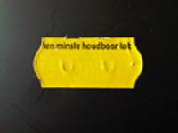 Etiket 2612 geel perm 2slit Tenminste ho