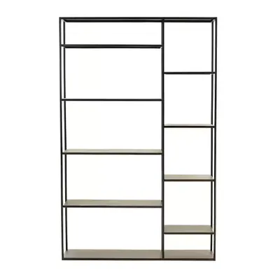 Stalen kast zwart 120x30x188 cm