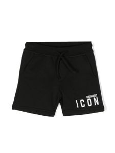 DSQUARED2 KIDS short de sport à logo imprimé - Noir