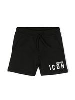 DSQUARED2 KIDS short de sport à logo imprimé - Noir