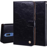 Voor Huawei mate 10 Lite & Nova 2i Business stijl olie Wax textuur horizontale Flip lederen draagtas met houder & kaartsleuven & portemonnee (zwart)