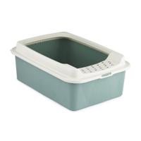 Rotho eco bonnie kattenbak met boveningang m groen/zand