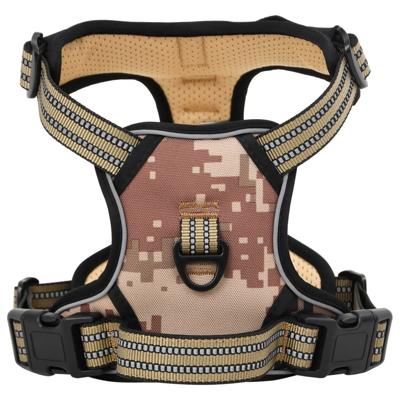 VidaXL Hondentuigje riem en halsband verstelbaar xl camouflagebruin