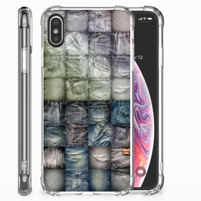 Anti Shock Bumper Case Apple iPhone X | Xs Spijkerbroeken Anti Shock Bumper Case Apple iPhone X | Xs Spijkerbroeken