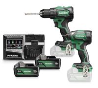 Hikoki KC18DEWCZ | Accu Combopack | DV18DE + WH18DE | 18 V | 2x 5.0Ah accu's + lader | in HSC III koffer - KC18DEWCZ