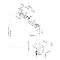 Neomounts FPMA-D960BLACKPLUS Monitorarm High Capacity Zwart - thumbnail