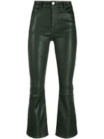 FRAME pantalon évasé Le Crop en cuir - Vert