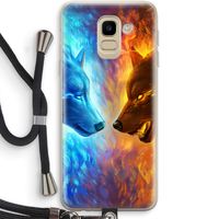Fire & Ice: Samsung Galaxy J6 (2018) Transparant Hoesje met koord