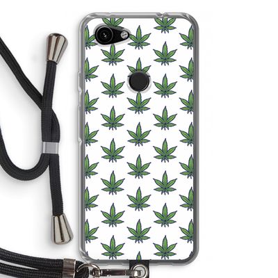 Weed: Pixel 3a Transparant Hoesje met koord