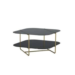 Fjôrd - Salontafel Goud 85cm - Glas - Un-line