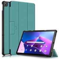 Lunso - Lenovo Tab M10 Plus Gen 3 (3e generatie) - Tri-Fold Bookcase hoes - Groen
