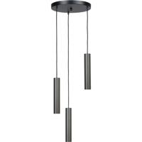 Masterlight HanglampRun Ø35 ronde plaat - 3x GU10 - zwart - 2382-05-05-35-3