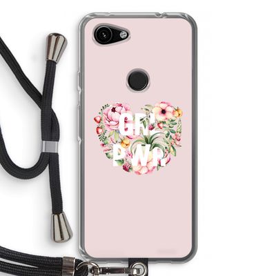 GRL PWR Flower: Pixel 3a Transparant Hoesje met koord