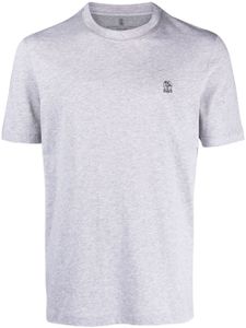 Brunello Cucinelli t-shirt en coton à col rond - Gris