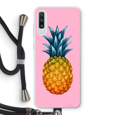 Grote ananas: Samsung Galaxy A70 Transparant Hoesje met koord