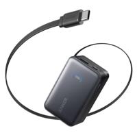 Anker Nano Power Bank (10 000 mAh 45W Built-In Retractable USB-C Cable) Powerbank Zwart