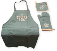 Keukentextiel cucina di mama schort ovenwant pannenlap