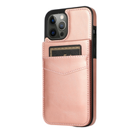 iPhone 15 Pro hoesje - Backcover - Pasjeshouder - Portemonnee - Kunstleer - Rose Goud - thumbnail