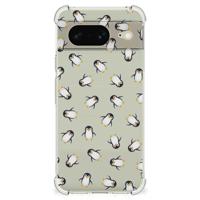 Doorzichtige Silicone Hoesje voor Google Pixel 8 Pinguïn