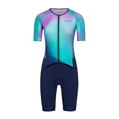 Orca Athlex Aero Race Suit V2 korte mouw dames blauw/groen