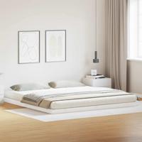 Bedframe Wit 180 x 210 cm Massief grenenhout
