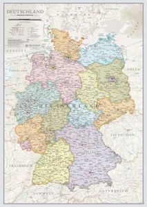 Wandkaart Classic Duitsland | 60 x 42 cm | Maps International